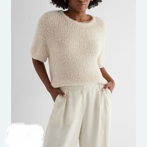 Express Cream Women's Crew Neck Sweater